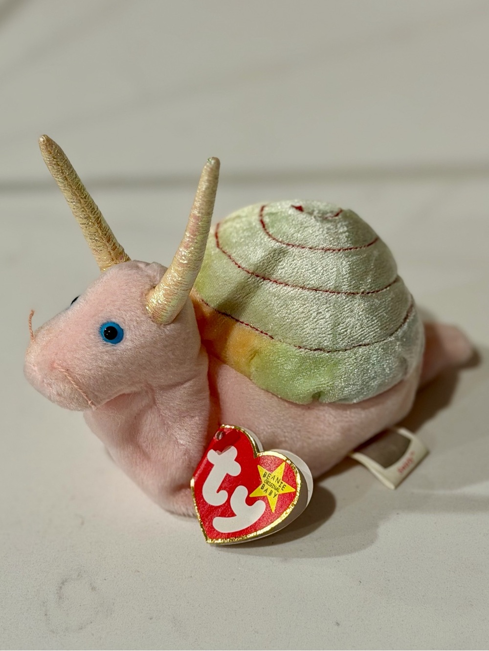 Ty Beanie Baby Swirly the Snail rare 1999